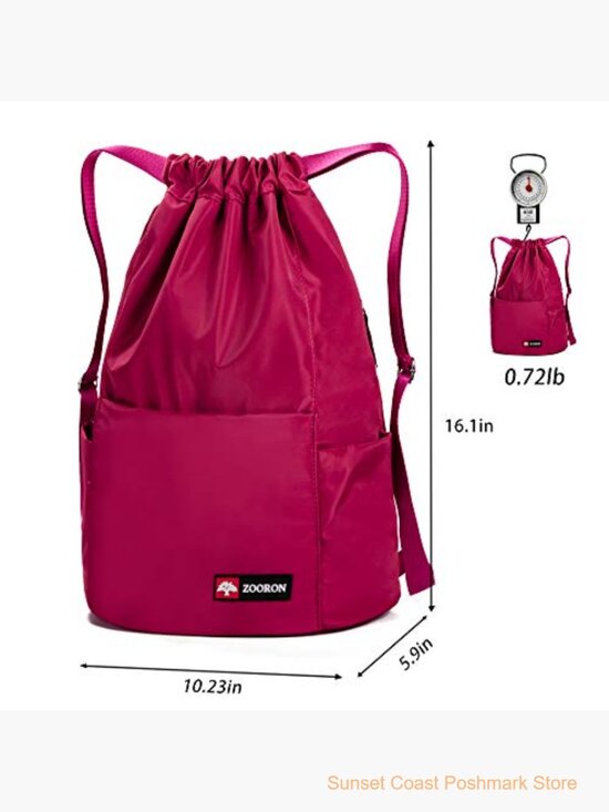 Waterproof Nylon Drawstring Gym Backpack Sport Travel Daypack main image 2